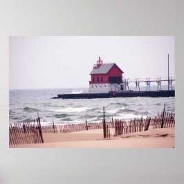 Póster Foto da praia Grand Haven