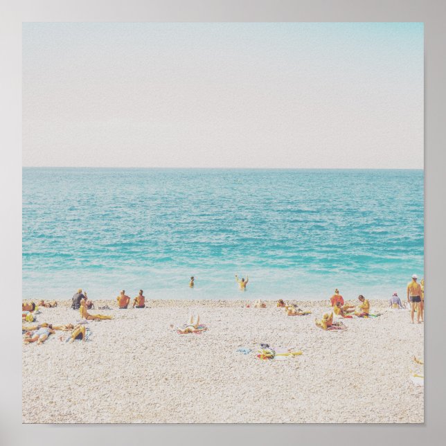 Poster Foto da praia retrô (Frente)