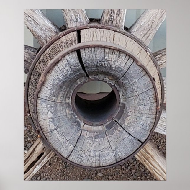 Poster Foto da Roda do Vagão Ocidental (Frente)