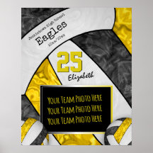 foto da seleção de vôlei de garotas amarelas-negra