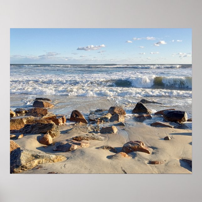 Poster Foto das ondas do oceano Atlântico (Frente)