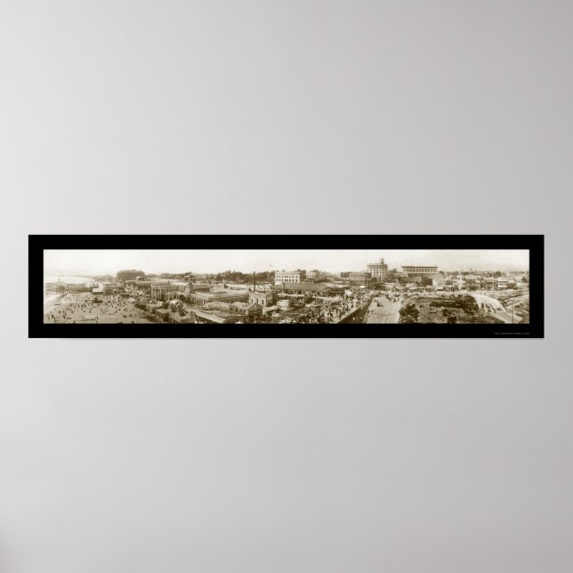Poster Foto de Amusement Long Beach 1908 (Frente)