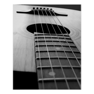 Póster Foto de Arte do Instrumento Musical de Guitarra Pr