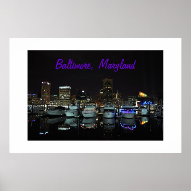Póster Foto de Baltimore Skyline (Frente)