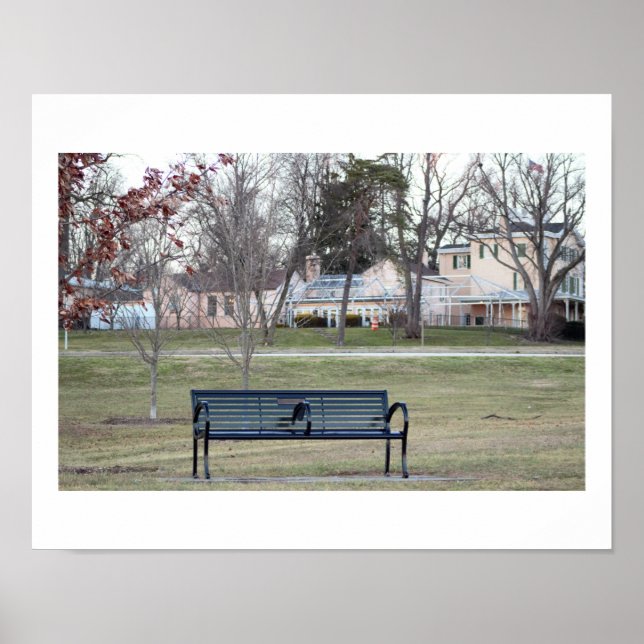 Póster Foto de Banco de Parque (Frente)