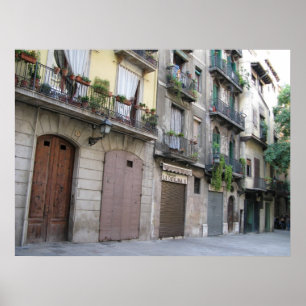 Póster Foto de Barcelona, Barri Gòtic (quarto gótico)
