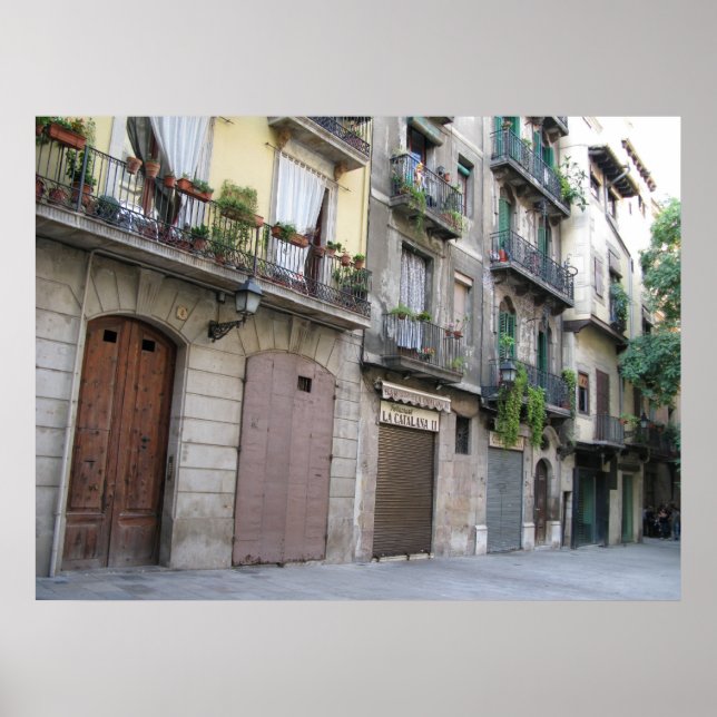 Póster Foto de Barcelona, Barri Gòtic (Quarto Gótico) (Frente)