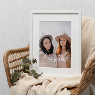 Poster Foto de Besties Elegante Moderno para Melhores Ami
