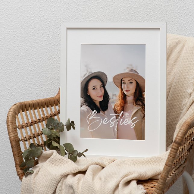 Poster Foto de Besties Elegante Moderno para Melhores Ami (Criador carregado)