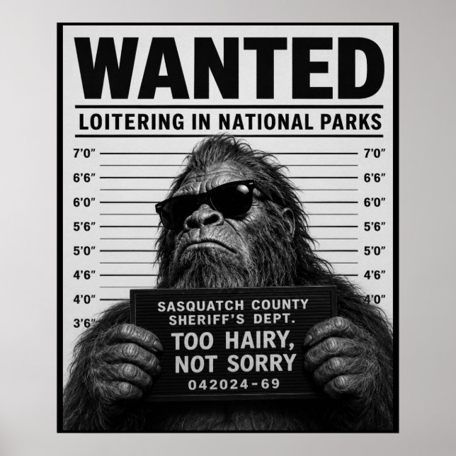 Poster Foto de Bigfoot Preso  (Frente)