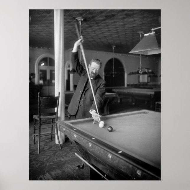 Póster Foto de Billiards, início dos anos 1900 (Frente)