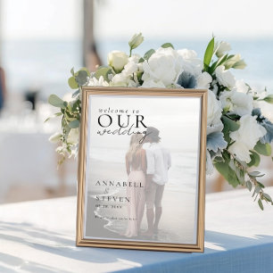 Poster Foto de boas-vindas ao nosso casamento