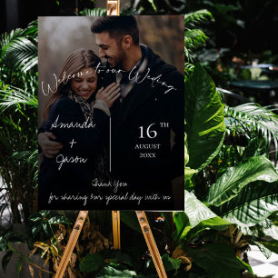 Poster Foto de Boas-Vindas de Casamento com Sobreposição 