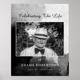 Poster Foto de Boas-Vindas de Funeral Delicado Preto e Br