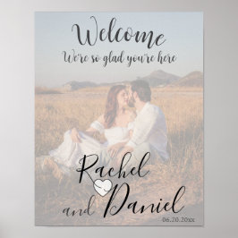Poster Foto de boas-vindas do casamento moderno