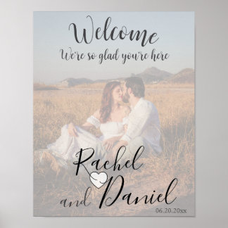 Poster Foto de boas-vindas do casamento moderno