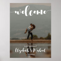 Foto de Boas-vindas do Modern Script Wedding