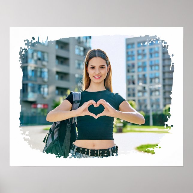 Poster Foto de Borda Grunge Moderna (Frente)