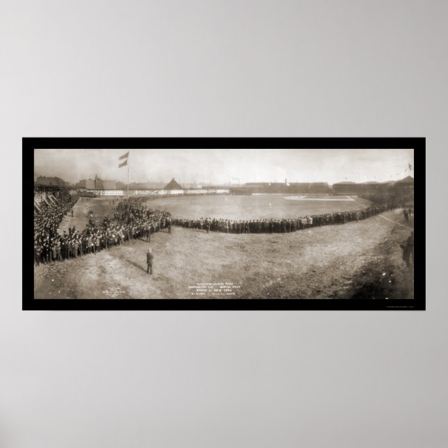 Póster Foto de Boston e NY Baseball em 1904 (Frente)