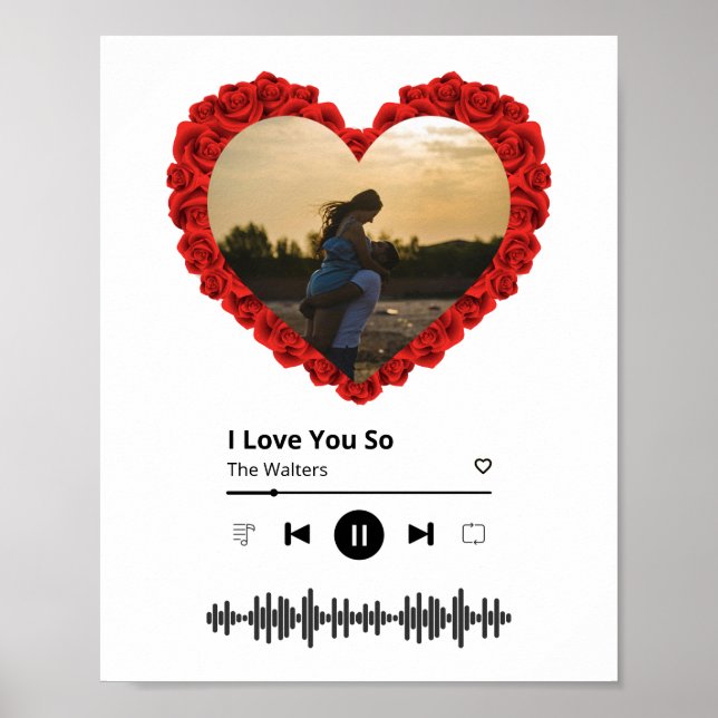 Poster Foto de Casais Personalizados | Flores de Sombra d (Frente)