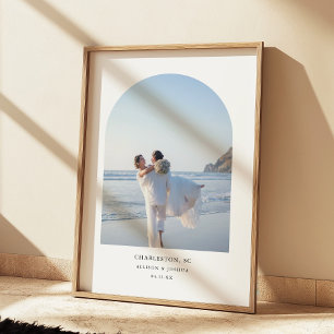 Poster Foto de Casal de Arco de Casamento Minimalista Mod
