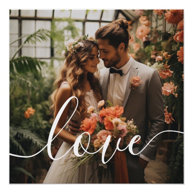Póster Foto de casal personalizada 'Amor' (Frente)