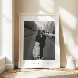 Poster Foto de Casal Personalizada de Casamento Minimalis