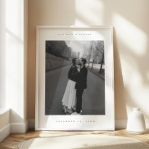 Foto de Casal Personalizada Minimalista de Casamen