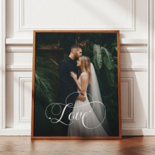 Póster Foto de Casamento de Caligrafia