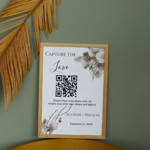 Poster Foto de casamento do código QR do amor de Captura 