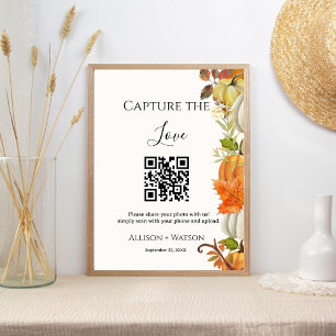 Poster Foto de casamento do código QR do amor de Captura