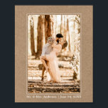 Poster Foto de Casamento em Estilo Kraft Simples Moderno<br><div class="desc">Pôster de Foto de Casamento em Estilo Kraft Simples Moderno</div>