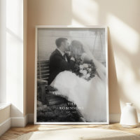 Foto de casamento minimalista em preto e branco & 