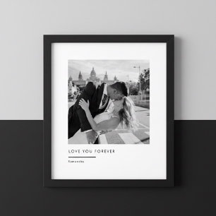 Poster Foto de Casamento Personalizada – Te Amo Para Semp