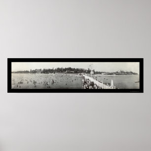 Poster Foto de cristal 1914 de Ontário da praia