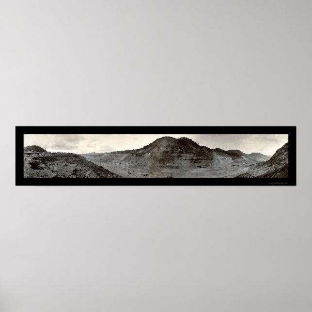 Poster Foto de Culebra Cut Panamá, 1909 (Frente)