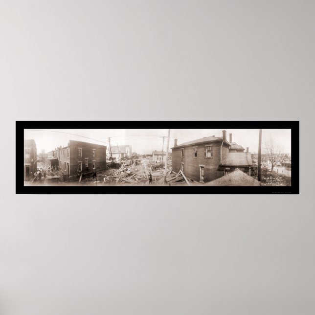Poster Foto de Dayton, 1913, em caso de desastre (Frente)