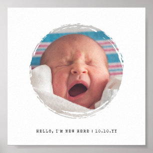 Póster Foto de desenho de pintura em círculo Novo bebê