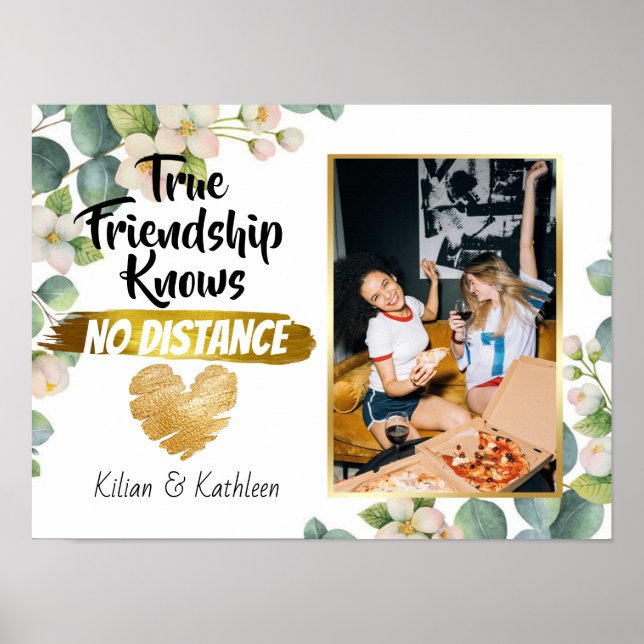Poster Foto de Distância de Amizade Botânica (Frente)