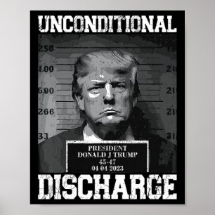 Poster Foto de Donald Trump Preso Sem Condições