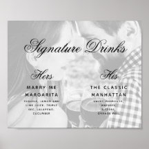Foto de Drinks com Assinatura Letra Elegante Sinal