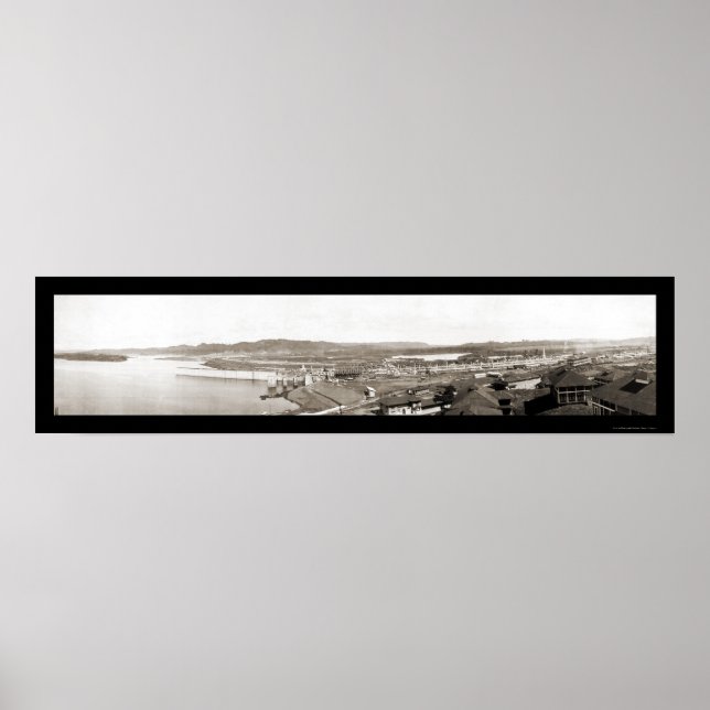 Poster Foto de Entrada do Canal do Panamá, 1913 (Frente)