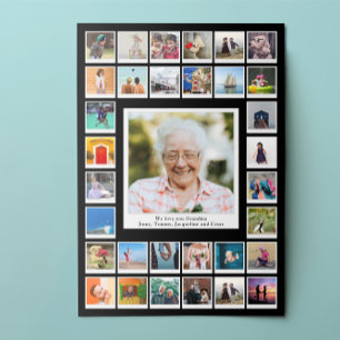 Poster Foto de Família de Aniversário da Avó