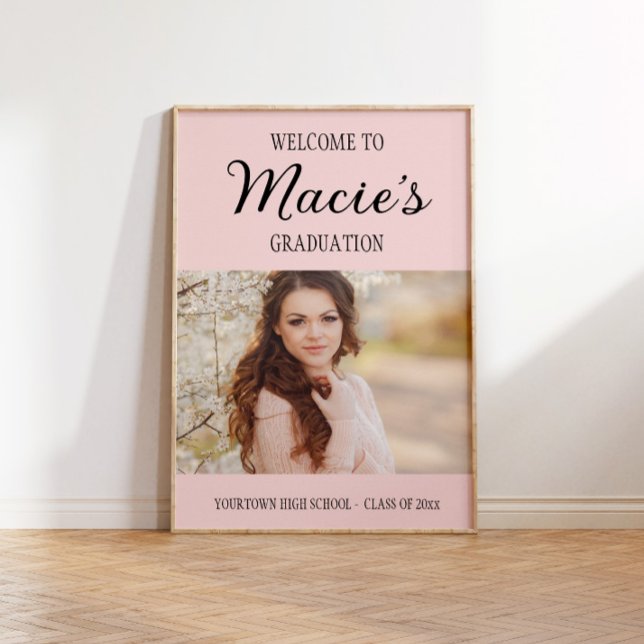 Poster Foto de Festa de formatura rosa (Criador carregado)