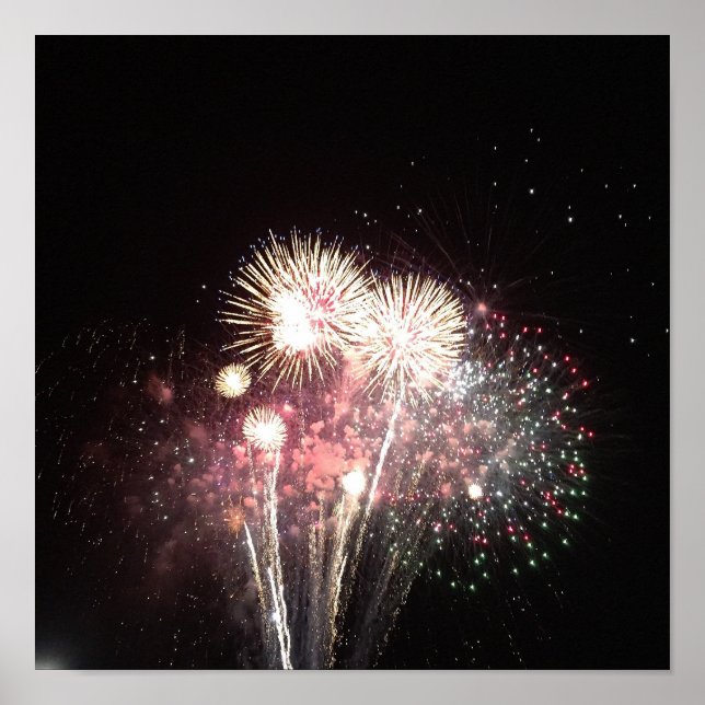 Póster Foto de Fogos de Artifício (Frente)