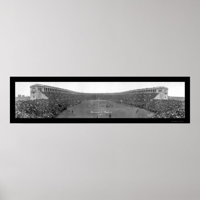 Poster Foto de futebol de Harvard Yale 1911 (Frente)