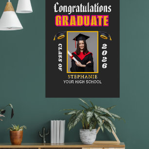 Poster Foto de Graduado Parabéns pela Formatura 2026