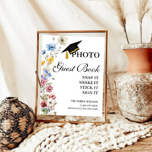 Poster Foto de Guest Book Sign, Graduação Foto Guestbook