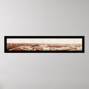 Póster Foto de madeira 1908 da refinaria do rio