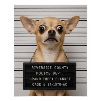 Póster Foto de Mugshot de Chihuahua: Grande Roubo de Cobe